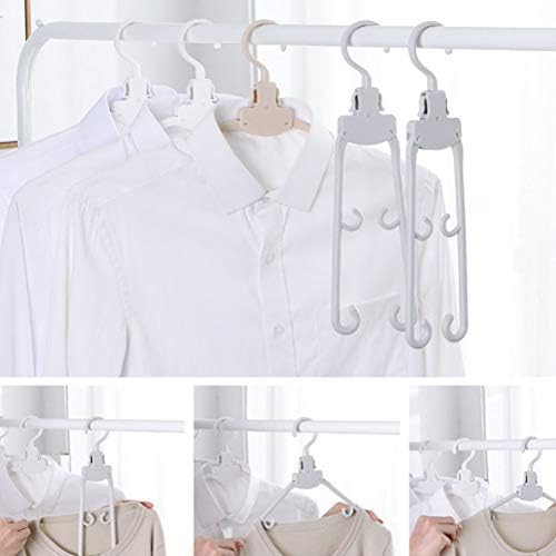 קולבי בגדי Doitool, 6 יחידות קולב בגדים ניידים מתלה כביסה רב -פונקציונלי קולבי ייבוש פלסטיק משמש
