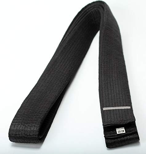 Shihan Power Sports 1 Dan Bar Karate חגורה שחורה חגורה סאטן כסף רקמה 1 דן בר 320 סמ אורך קנפו