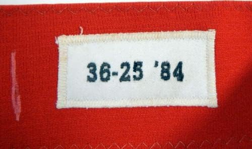 1984 יוסטון אסטרוס משחק משומש במכנסיים לבנים 36-25 DP24404 - משחק משמש מכנסי MLB