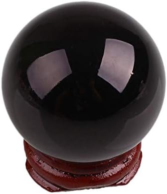 כדור אובסידיאני שחור של YLGG 80 ממ לריפוי, מראה מצעקת, מדיטציה, פנג שואי, ניצול, איזון צ'אקרה, קישוט