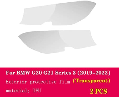 רכב GZGZ חיצוני רכב חיצוני עמוד עמוד אנטי-סקרט TPU סרט מגן ， לסדרת BMW G20 G21 3 2019-2022