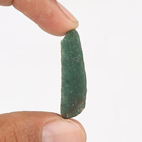 Gemhub טבעי מחוספס ירוק ירוק ריפוי אבן קריסטל 27.75 סמק