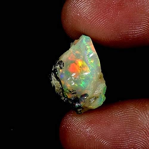אבני חן של לארה אבנים ותכשיטנים טבעי רב -צבע טבעי מהבהב אתיופיה אופל וולו אש מחוספסת אופל 07.30 CT