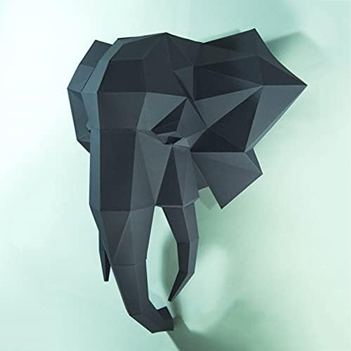 WLL-DP פיל ראש נייר פסל נייר צעצוע נייר DIY דגם נייר דגם יצירתי קישוט קיר 3D קיר בעבודת יד אוריגמי