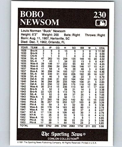 1991 אוסף קונלון עם סדרת הלוגו של MLB 1 230 בובו ניוזום סנט לואיס בראונס רשמי כרטיס מסחר MLB מ- The Sporting