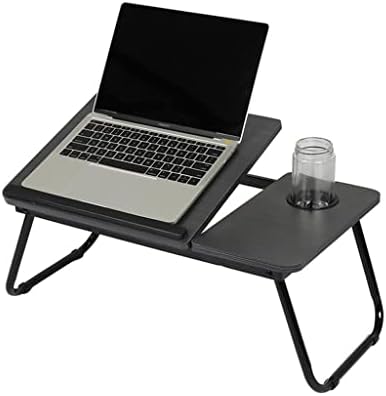 שולחן מחשב נייד KFJBX שולחן מחשב פשוט עם מאוורר לספת מיטה מתקפל שולחן מחשב נייד מתכוונן על המיטה