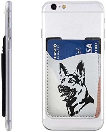 GAGADUCK כלב גרמני רועה דבק טלפון טלפון סלולרי מקל טלפון סלולרי על כרטיסי שרוול שרוול זיהוי אשראי
