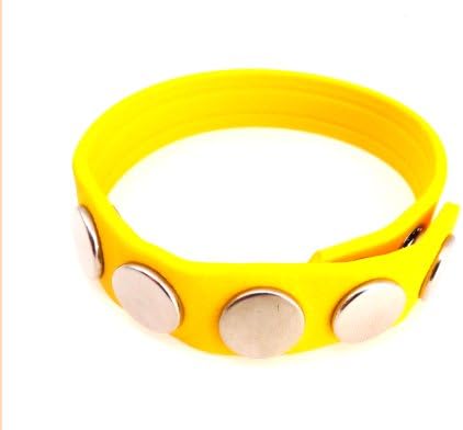 לב 2 לב טבעת טבעת 5 צמד ביוטן גומי, צהוב, 0.8 אונקיה