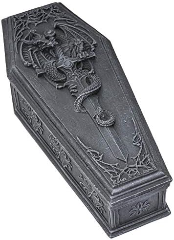 אוסף פסגה קופסת חרב דרקון גותית קופסת מזכרת קופסת פסל אספנית תיבת תכשיט 10 אינץ '