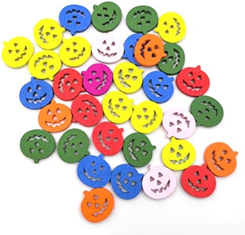 כפתורי עץ מרפא 50 יחידות כפתורי עץ כפתורי דלעת רב -צבעוניים כפתורים דקורטיביים קישוטים 3 כפתורי