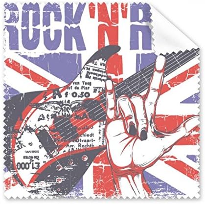 רוק גיטרה אנגליה בריטניה המדינה דגל בריטניה ניקוי בד טלפון מסך משקפיים מנקה 5 יחידות