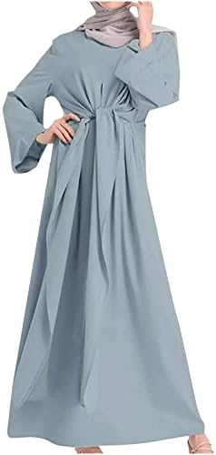 שמלות מוסלמיות לנשים שרוולים ארוכים בגדי תפילה שמלת חלוק גבירותיי אסלאמיות שמרניות עבאיה מקסי