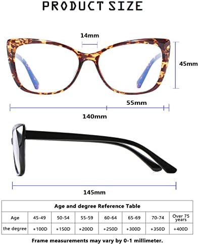 משקפי קריאה גדולים במיוחד עבור נשים, קל משקל גדול קוראי טרנדי משקפיים גברים