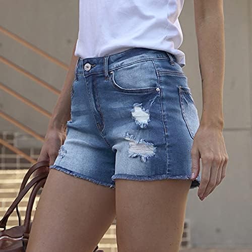 מכנסיים קצרים של Beuu לנשים קיץ מזדמן פשתן כותנה אלסטית מכנסי מותניים גבוהים רופפים מכנסיים