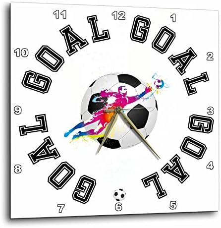 3רוז כדורגל-כדורגל-המטרה המטרה המטרה המטרה. מתנה עבור אוהדי כדורגל-שעוני קיר