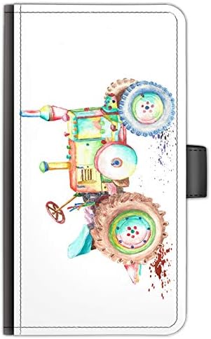 תולעת שיער רב -צבעונית טרקטור עור טלפון של ארנק טלפונים, כיסוי טלפון להדפסה של צבעי מים לאפלא iPhone 11