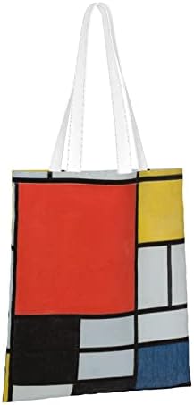 קומפוזיציה של EWMAR בצהוב אדום בצבע כחול ושחור בדק תיק קניות נייד מתאים לקניות, עבודה
