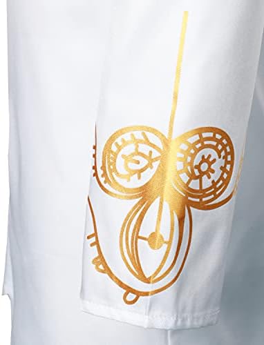 תלבושת של לוסמטון 2 חלקים תלבושת שרוול ארוך הדפס זהב חולצה טוניקה מסורתית ומכנסיים קבעו חליפה אתנית