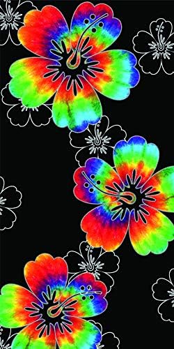 ציוד איי כותנה כותנה חוף מגבת צבעונית, צבע עניבת פרחים