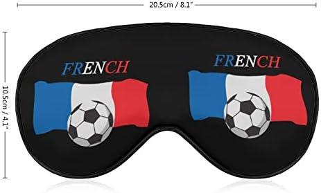 מסיכת שינה בכדורגל צרפתית עמידה מכסה מסכת עיניים רכה עם עיניים עם רצועה מתכווננת לגברים נשים