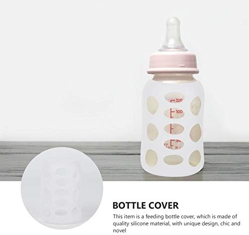 3 יחידות סיליקון תינוק בקבוק כיסוי חלב בקבוק כיסוי נגד תינוקות האכלת בקבוק שרוול 120 מ ל כוס קש שרוול אמא בקבוקים