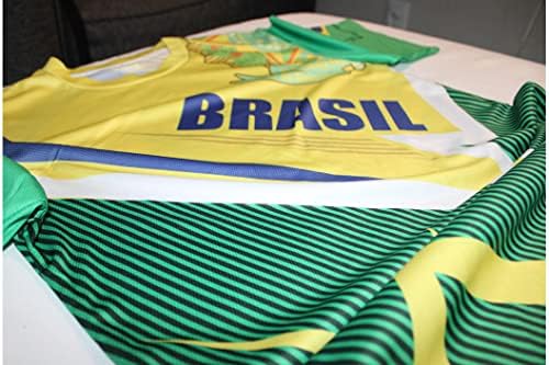 ברזיל ברזיל כדורגל כדורגל ג ' רזי חולצה ירוק / צהוב 2022/2023 צוות צוואר