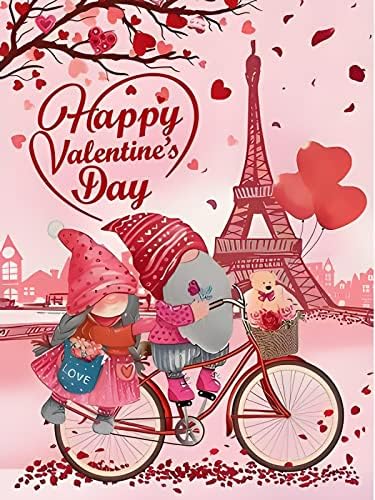 Jawecci valentine ערכות ציור יהלומים למבוגרים, זוג גנום על ערכות ציור יהלומי אופניים, DIY 5d מקדחה מלא