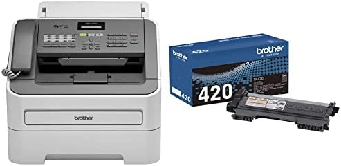 מדפסת אח MFC7240 מדפסת מונוכרום עם סורק, מכונת צילום ופקס, אפור, 12.2 x 14.7 x 14.6 & TN420 מקורי מונו לייזר