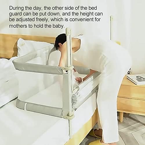מיטת תינוק 3 ב -1, עריסות ליד המיטה לתינוק קוסליפר, לשינה משותפת לתינוק במיטה, עריסה ניידת, חלון רשת נושם וגלוי,
