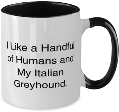 מצחיק איטלקי גרייהאונד כלב מתנות, אני אוהב קומץ של בני אדם שלי איטלקי, אפי חג שני טון 11 עוז