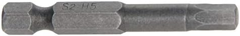 Auniwaig 5 pcs Hex Heax ראש מקדח מפתח ברגים, 1/4 אינץ 'Hex Shank Metric S2 Steel Hex Bit, H5 טיפים מגנטיים,