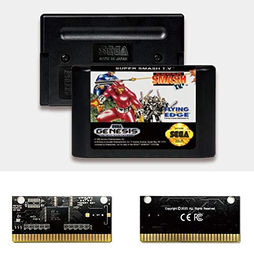 Aditi Super Smash T.V - USA Label FlashKit MD Electroless Card Gold PCB עבור Sega Genesis