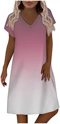 איאסו נשים מנוקדת הדפס מנומר שמלת שרוול קצר עם צווארון קולורבלוק שמלות בכושר רופף שמלת מידי מזדמן