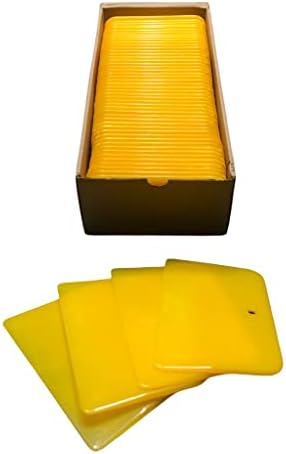 מפזר צהוב מפלסטיק מילוי גוף בגודל 5 אינץ', שפכטל, זיגוגים, איטום, חומרי איטום וצבע. סט של 100 יח'.