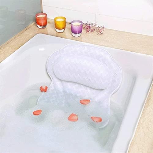 כרית אמבטיה כרית אמבטיה כרית אמבטיה כרית ספא, כרית אמבטיה של רשת אוויר תלת מימדית ו 6 כוסות יניקה עוזרות