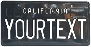 קליפורניה ארהב ארהב לוחית רישוי לוחית מספר לוחית מובלטת קופסאות מותאמות אישית למדבקות תאריכים שחור