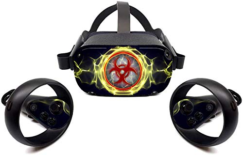 אביזרי Oculus Quest עורות של סימן זהירות אוזניות VR ומדבקות מדבקות מבקר הגנה על אישור anh yeu