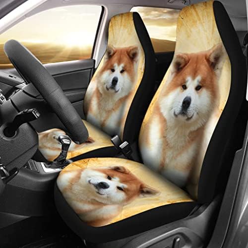 אקיטה כלב הדפסת רכב מושב מכסה כושר אוניברסלי רכב מושב מכסה-אקיטה כלב הדפסת רכב מושב מכסה