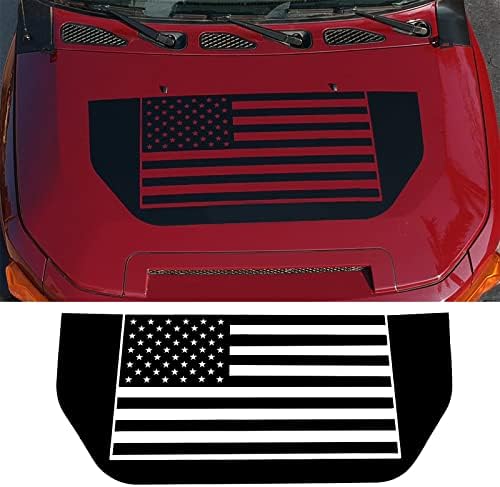 LLKUANG סטיילינג מכסה המנוע האמריקני דגל אמריקה מדבקות יצירתיות תואמות ל- TOYOT@ FJ Cruiser 2007-2021, Polyvinyl