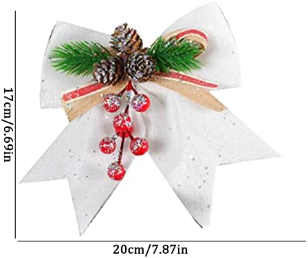קישוטים מיני תליון חג המולד עניבת פרפר שלג קשת חג המולד עץ חג המולד ציוד קישוט