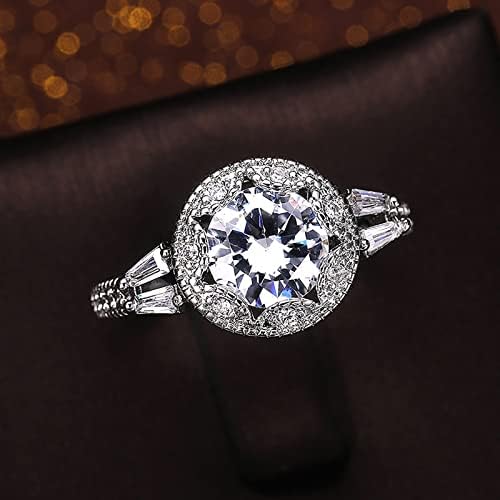 2023 נשים של זירקוניה בלינג יהלומי אירוסין חתונה טבעת בני טבעת
