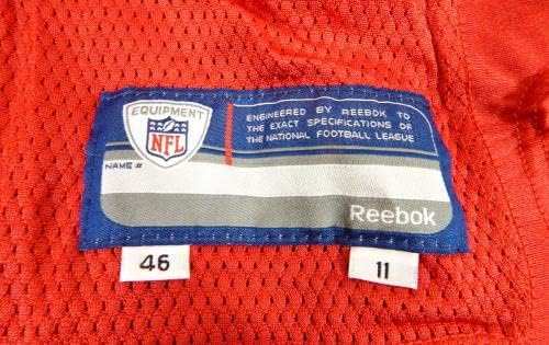 2011 סן פרנסיסקו 49ers Nate Byham 82 משחק הונפק אדום ג'רזי 46 DP41204 - משחק NFL לא חתום משומש גופיות