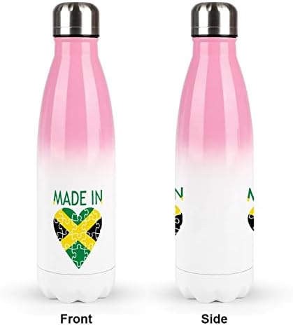 מיוצר בג'מייקה בקבוק מים מפלדת אל חלד עם מכסה מבודד כוס כוס ספל נסיעות דליפה.