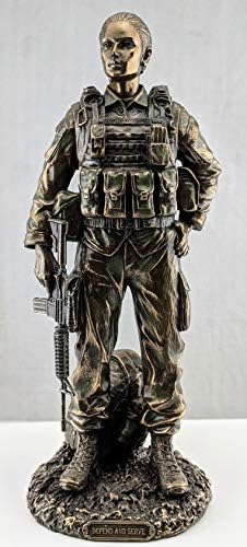 עיצוב ורונזה ארהב פסל חייל נשי פסל מתנות צבאיות פיסול יצוק קר שרף שרף בית מתנות עבורה עבורה