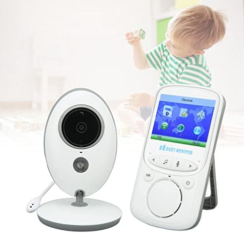 Jakoo Baby Monitor, 2.4 מצלמת תינוקות אלחוטית, אזעקה, הפחתת רעשי לחץ 100240V לתקע ארהב הבית