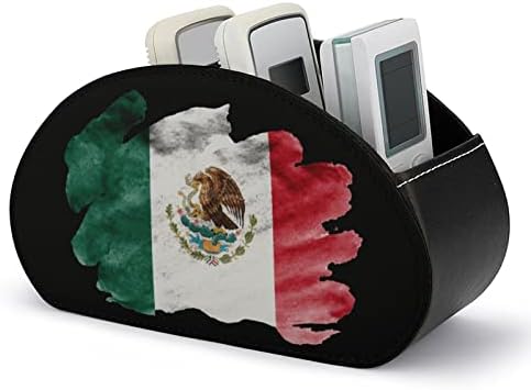 מחזיק בשלט רחוק של דגל מקסיקו וינטג 'עם 5 תאים מיכל אחסון ארגוני מארגן מרחוק טלוויזיה עבור