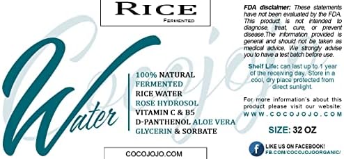 תערובת גידול מי אורז-טונר מי אורז מזין עם רוז הידרוסול אלוורה פנים ותמצית קרקפת תמצית אורז פרו ויטמין