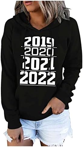 חולצת חג המולד של Xiloccer 2023 2022 שנה מזדמנים לחג המולד המודפס עם שרוול ארוך סווטשירט סווטשירט טופ