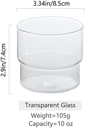 סט כלי זכוכית וינטג ' של 4, כוסות זכוכית שתייה צבעוניות הניתנות לגיבוב, כוס זכוכית פרימיום למשקאות חמים וקרים,