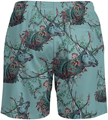 יער איל גברים של בגד ים מהיר יבש חוף מכנסיים קצרים עם דחיסת אוניית כיס